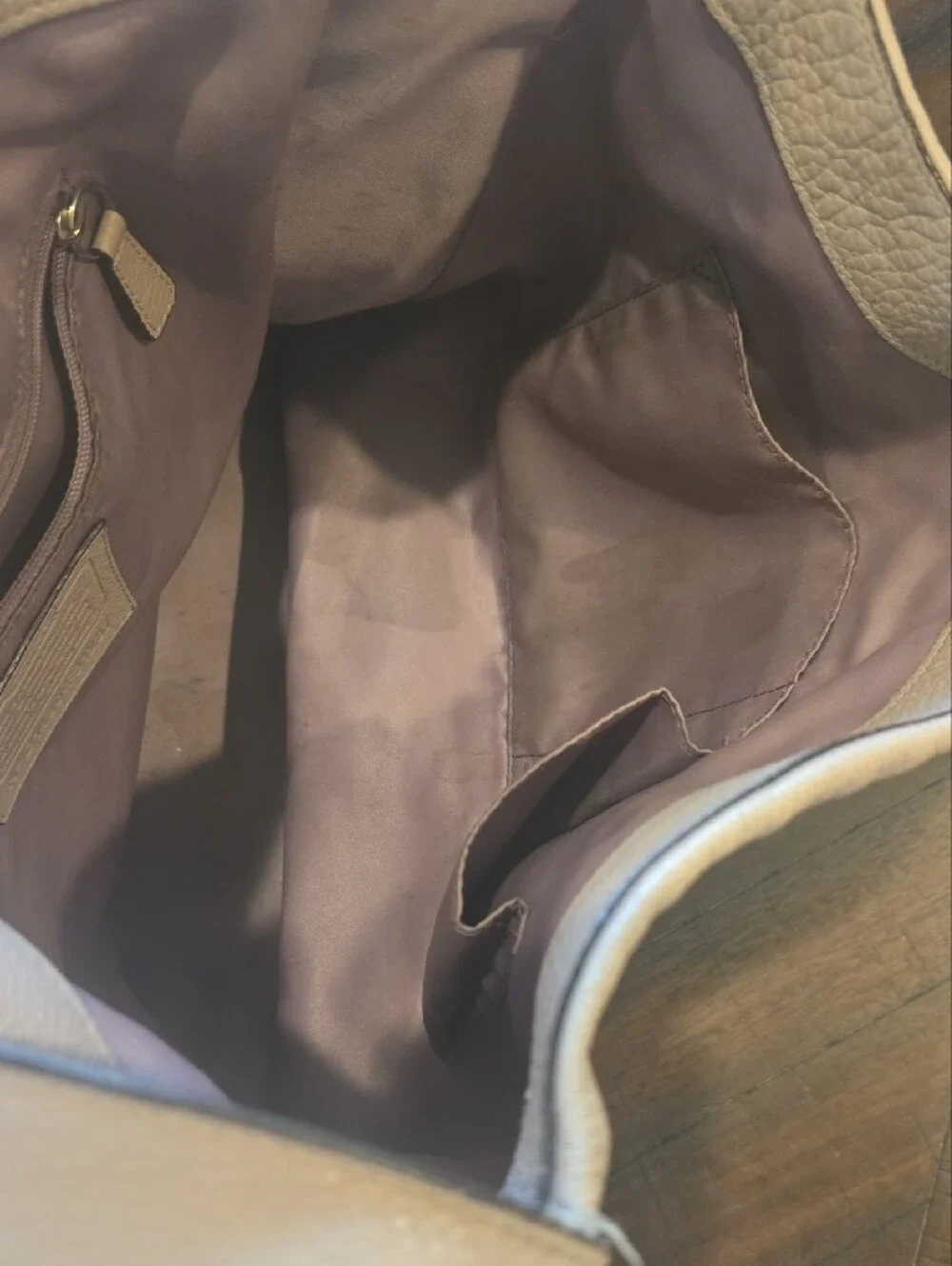 COACH Leather Shoulder Hobo Bag - Taupe ~ $55